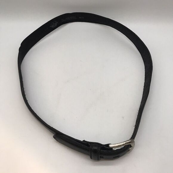 Dockers Black Genuine Cowhide Leather 1 1/8" Belt with Silver Buckle Men's 38 - Picture 5 of 7